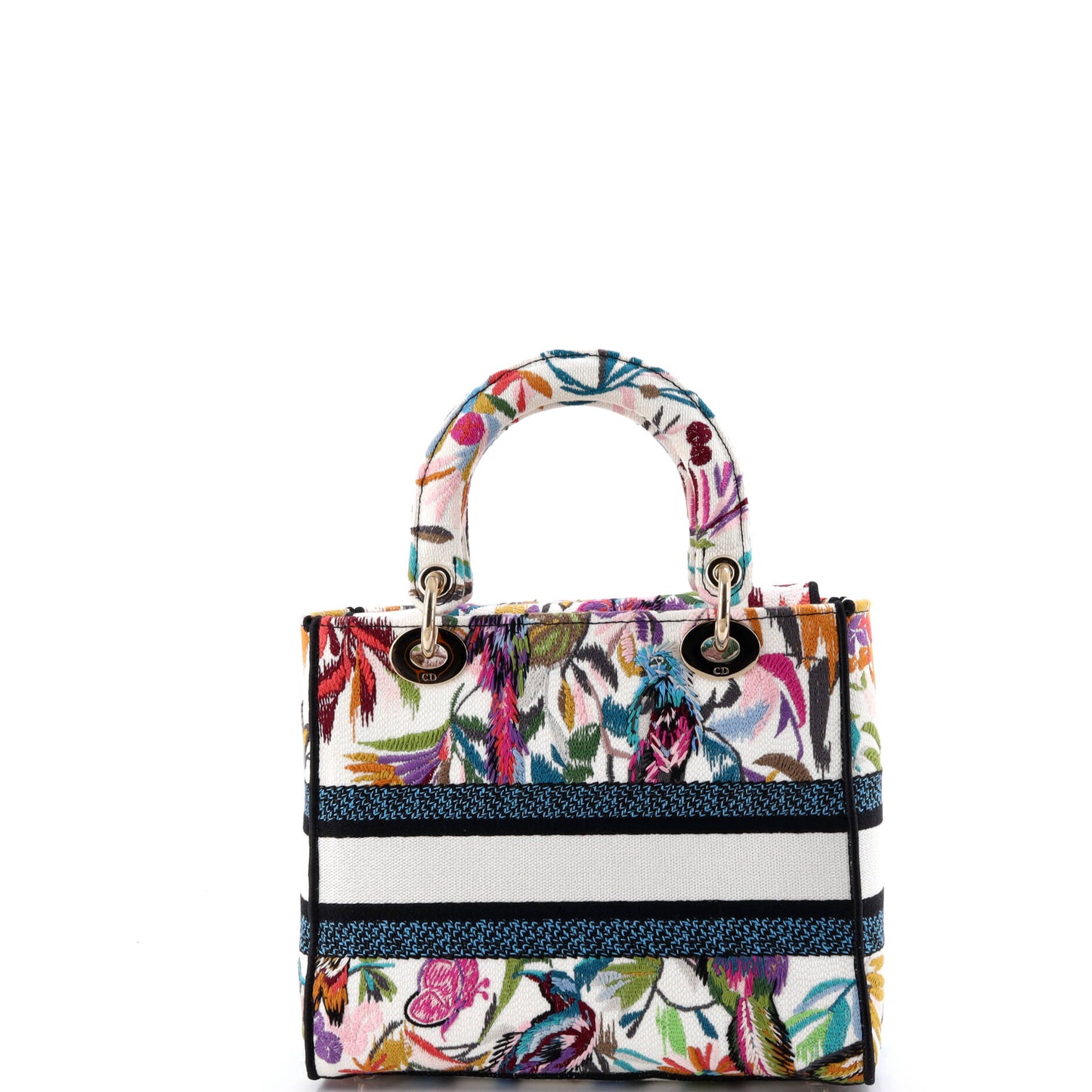 クリスチャン・ディオール レディ D-Lite バッグ エンブロイダリー キャンバス ミディアム