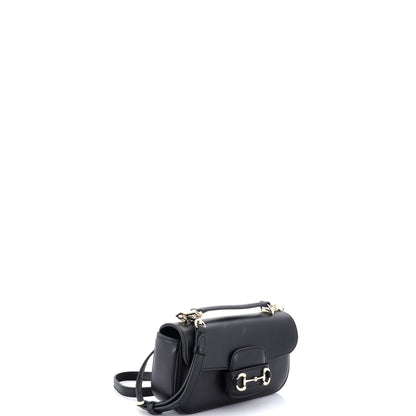 グッチホースビット 1955 フラップショルダーバッグ レザー イーストウエスト