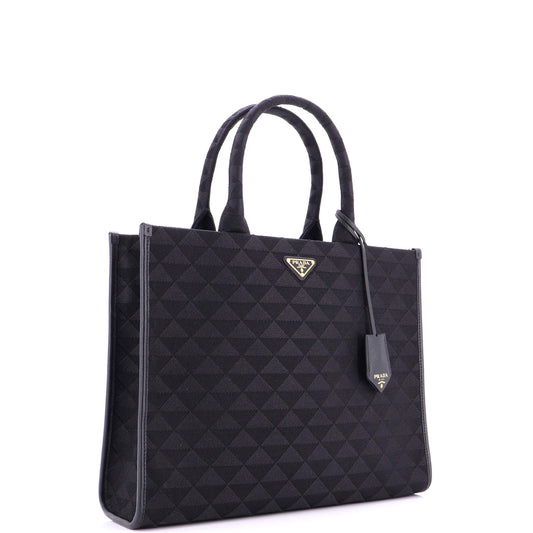 プラダ シンボレ ショッパー トート ジャカード ラージ