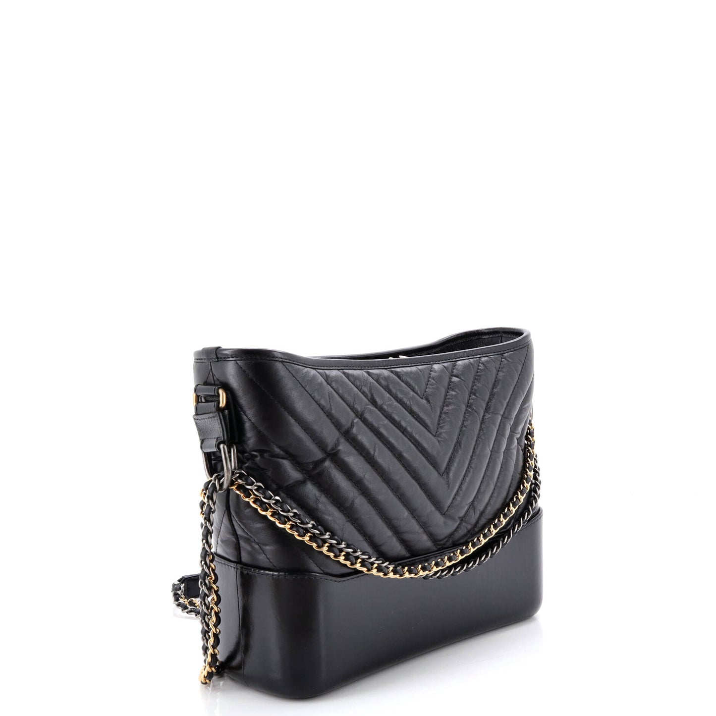 シャネル ガブリエル ホーボー シェブロン エイジドカーフスキン ミディアム