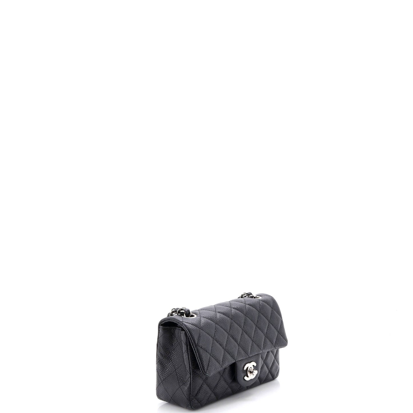 シャネル クラシック シングルフラップバッグ キルティング キャビア ミニ