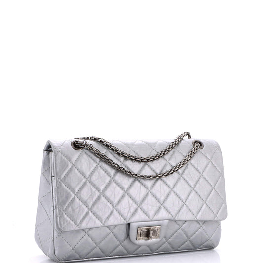 シャネル リイシュー 2.55 フラップバッグ キルティング エイジドカーフスキン 227