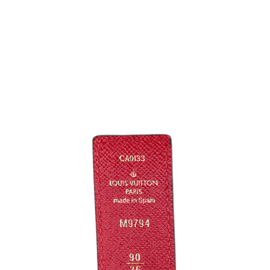 ルイ・モノグラム LVイニシャルリバーシブルベルト レインボーモノグラム＆レザーシン