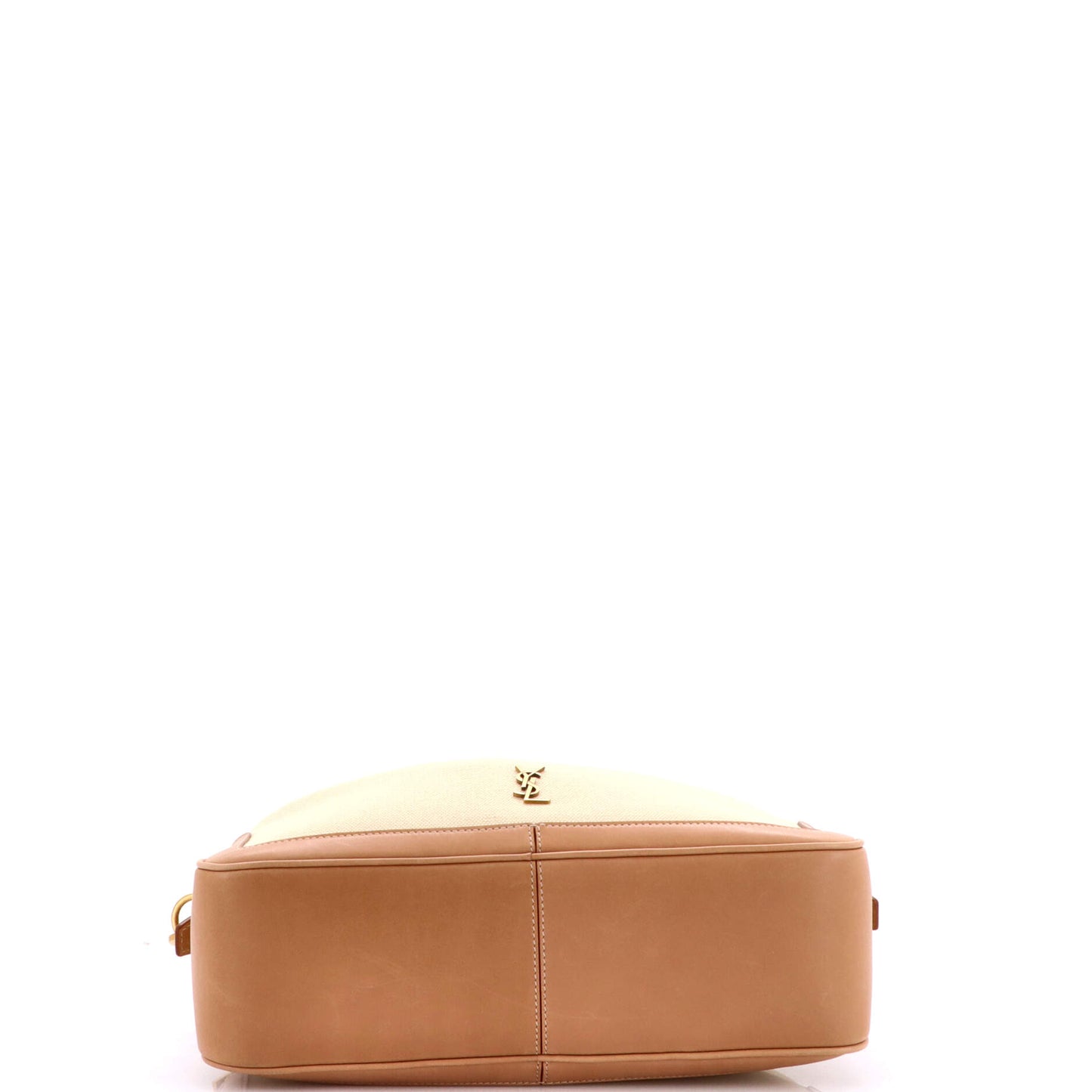 サンローラン しなやかカメラ トップハンドルバッグ キャンバス＆レザー