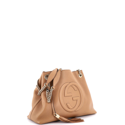 グッチ ソーホー チェーンストラップ ショルダーバッグ レザー ミディアム