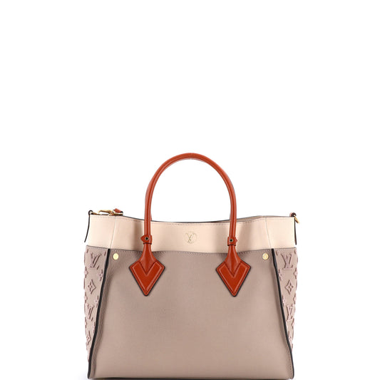 ルイ・マラソン オン・マイ・サイドトートバッグ モノグラム・トゥッフェタージュ レザー MM