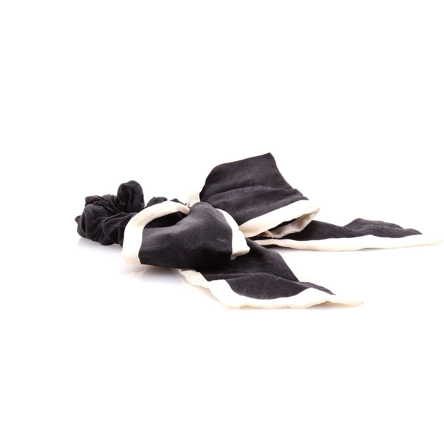 シャネル ボウヘアタイ プリント シルク