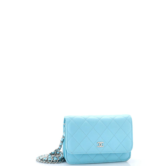 シャネル チェーンウォレット キルティング ラムスキン ミニ