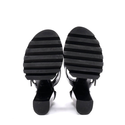 ルイ・ヴィトン レディース スタートレイル バックルヒールサンダル モノグラムキャンバス＆パテント