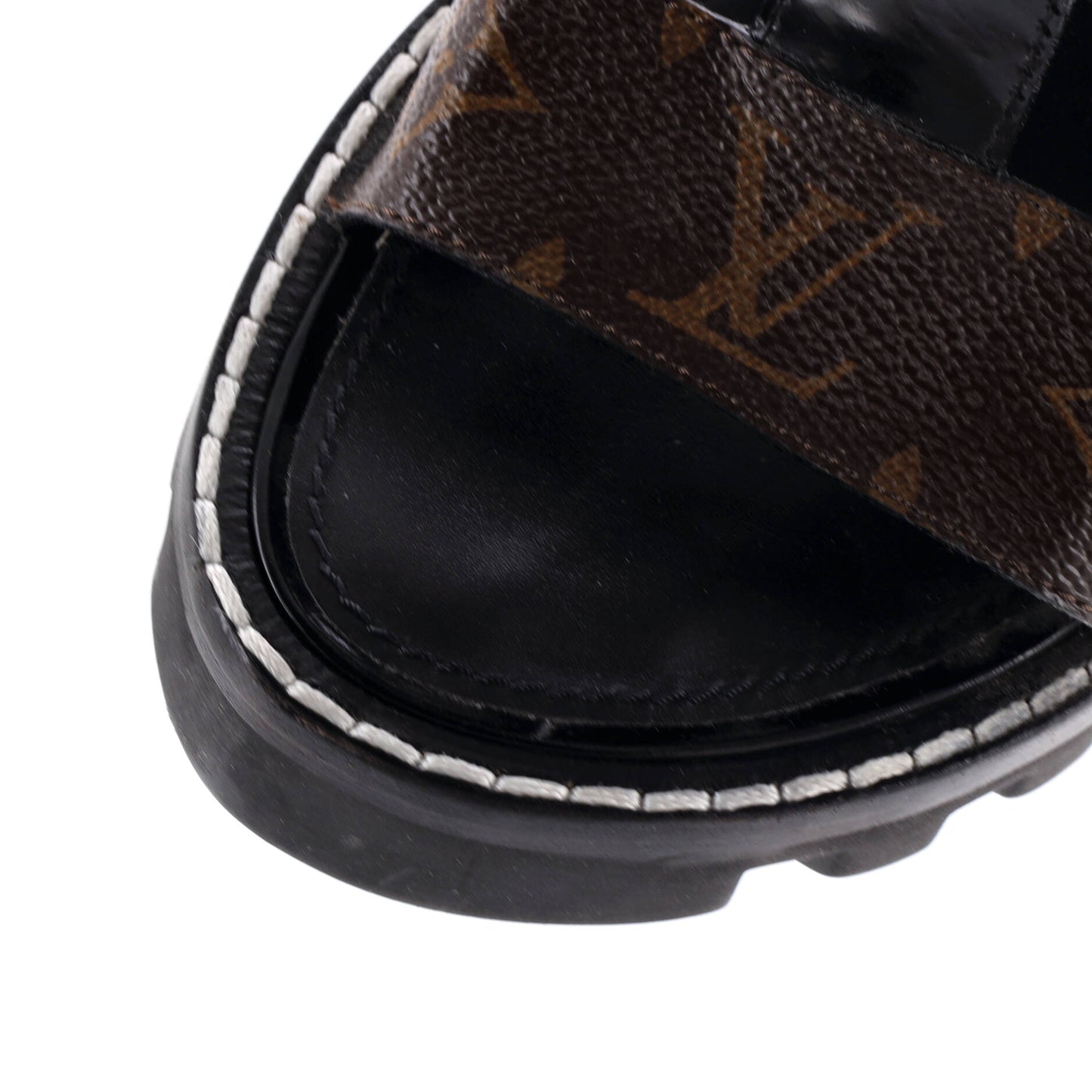 ルイ・ヴィトン レディース スタートレイル バックルヒールサンダル モノグラムキャンバス＆パテント