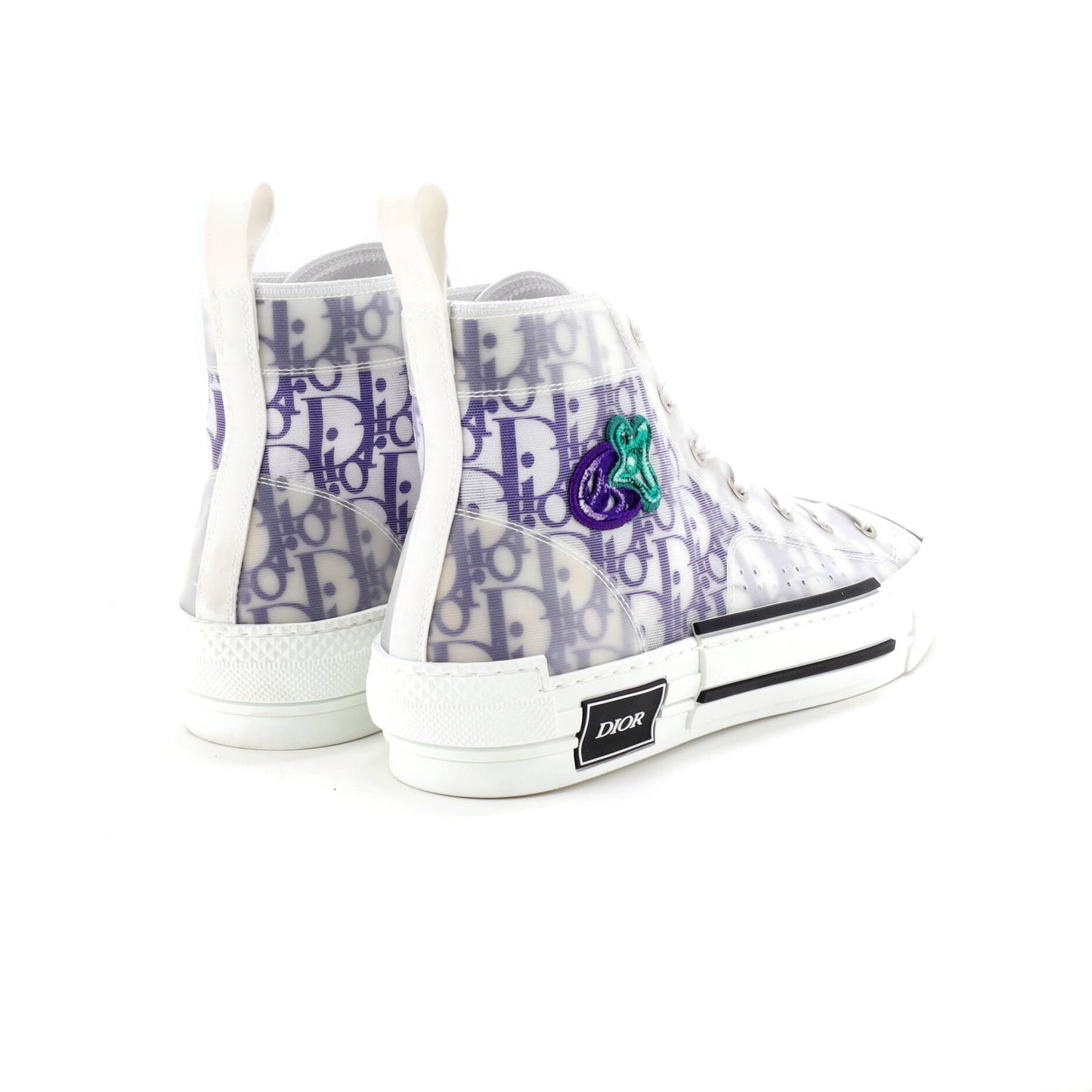 クリスチャン・ディオール x ケニー・シャーフ メンズ B23 ハイカットスニーカー オブリーク コーティングキャンバス＆PVC