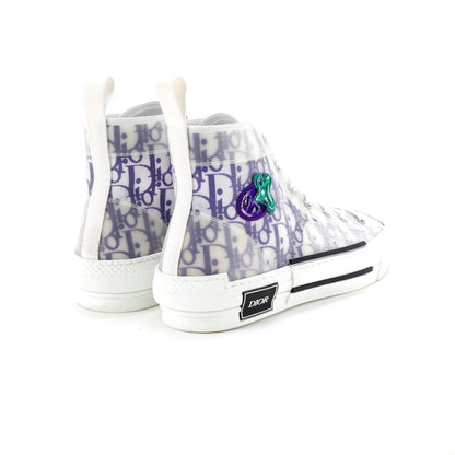 クリスチャン・ディオール x ケニー・シャーフ メンズ B23 ハイカットスニーカー オブリーク コーティングキャンバス＆PVC