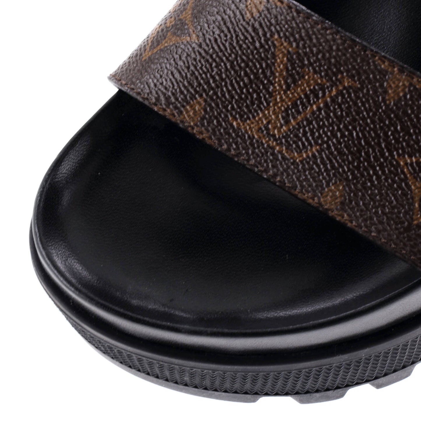 ルイ・ヴィトン レディース ローレアート プラットフォームサンダル モノグラムキャンバス＆スタッズレザー