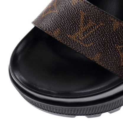 ルイ・ヴィトン レディース ローレアート プラットフォームサンダル モノグラムキャンバス＆スタッズレザー