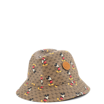 グッチ ディズニー ミッキーマウス バケットハット プリント ミニ GG コーティングキャンバス