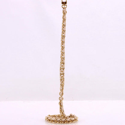 ルイ・マルチポシェット アクセサリー ウーブンチェーンストラップ レザーとメタル