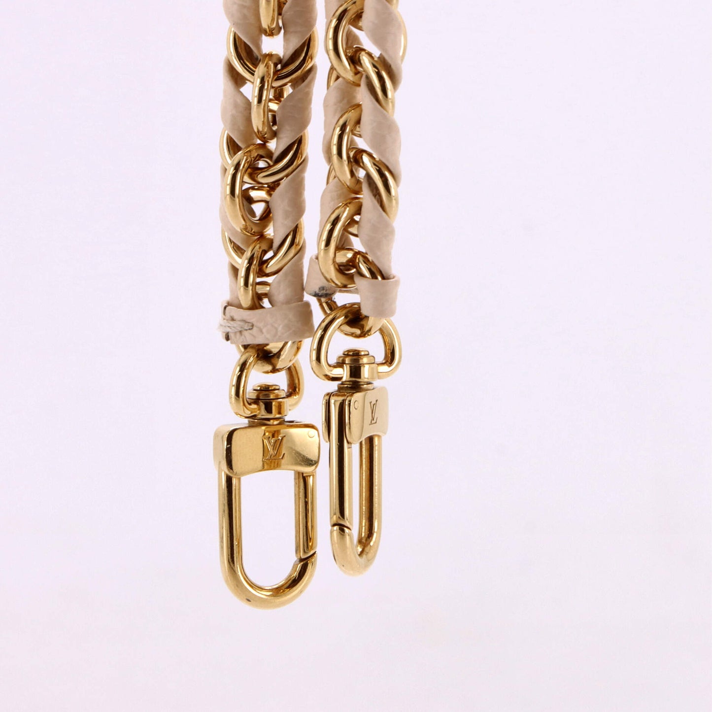 ルイ・マルチポシェット アクセサリー ウーブンチェーンストラップ レザーとメタル