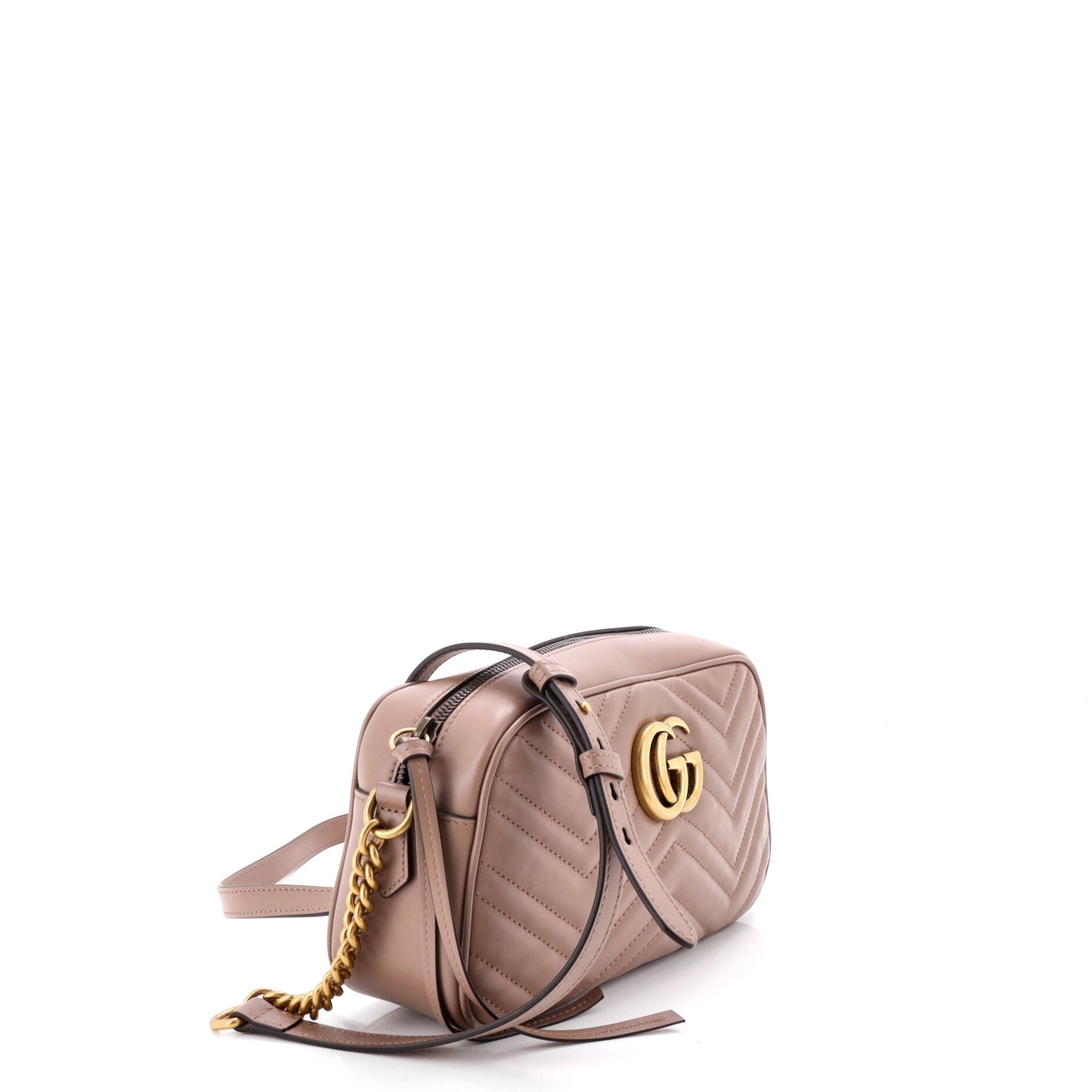 グッチ GGマーモントショルダーバッグ 斜めがけキルティングレザー スモール