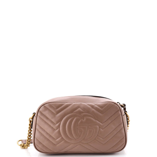 グッチ GGマーモントショルダーバッグ 斜めがけキルティングレザー スモール