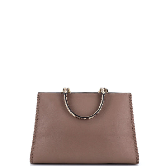 ルイ・モノグラム ベリージップドトート レザー＆パイソン