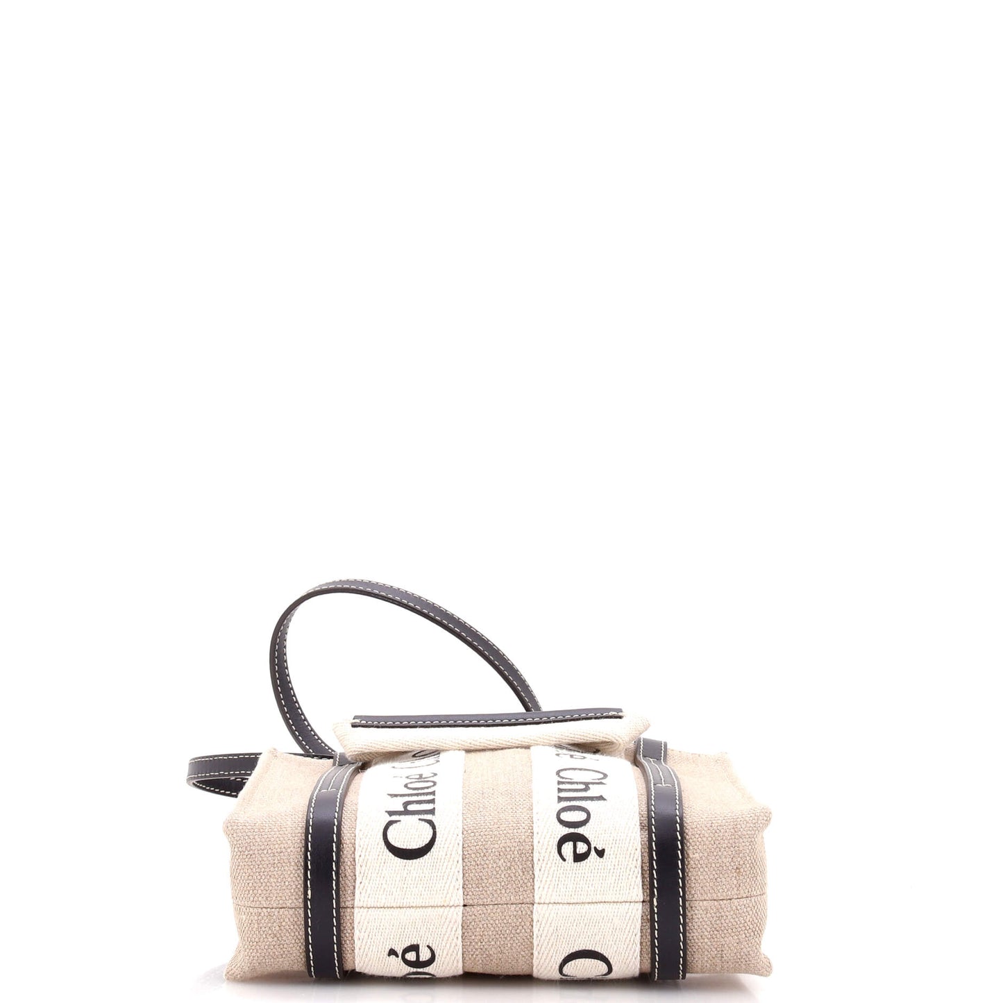 クロエ ウッディ コンバーチブル トート キャンバス レザー ミニ