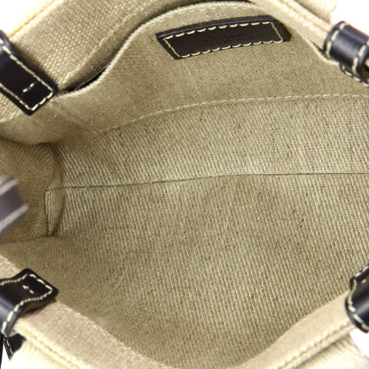 クロエ ウッディ コンバーチブル トート キャンバス レザー ミニ