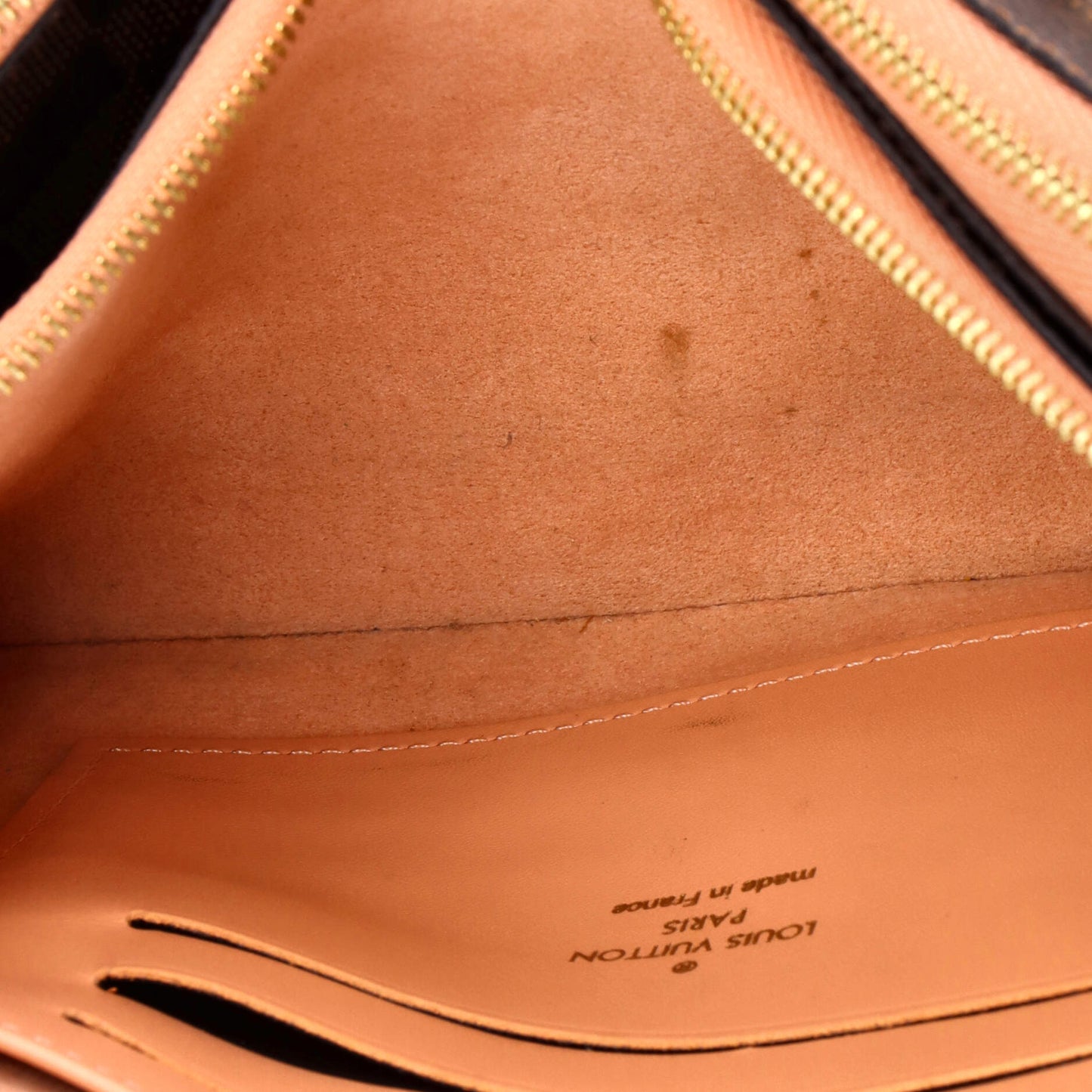 ルイ・モノグラム ダブルジップ ダミエポーチ