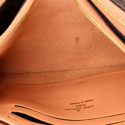 ルイ・モノグラム ダブルジップ ダミエポーチ