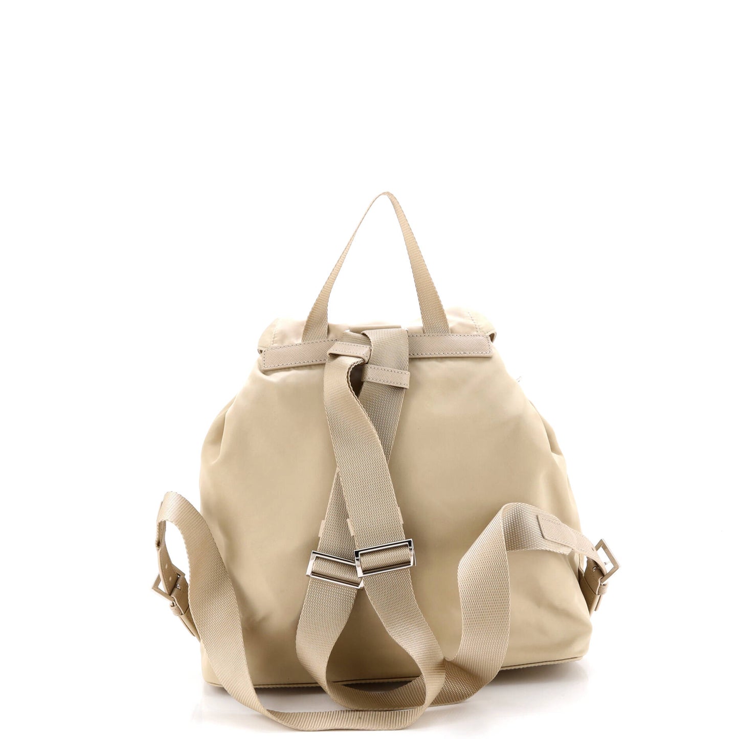 プラダ ダブルフロントポケット バックパック リナイロン レザー付き ミディアム