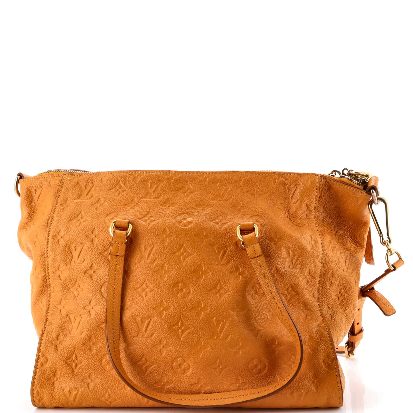 ルイ・シルエット ルミヌーズ ハンドバッグ モノグラムアンプラント レザー PM