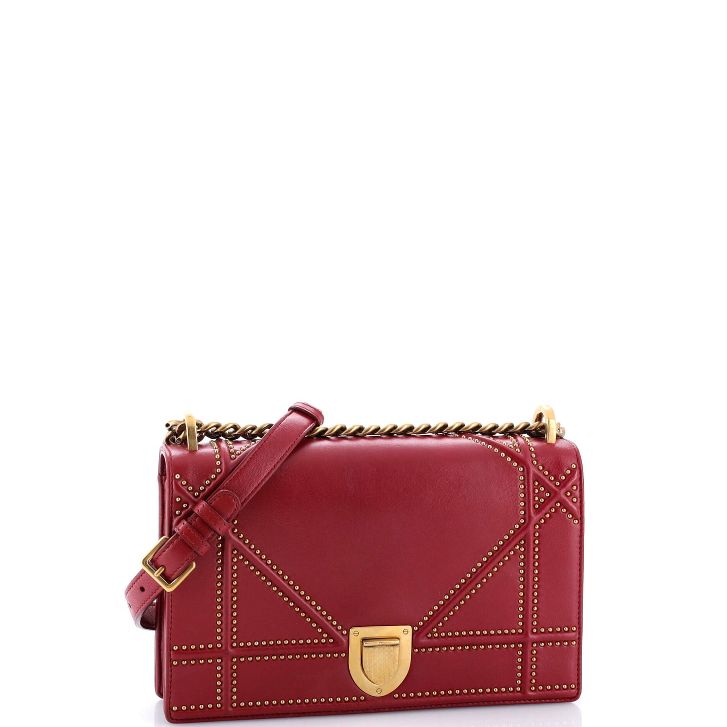 クリスチャン・ディオール ディオラマ フラップバッグ スタッズレザー ミディアム