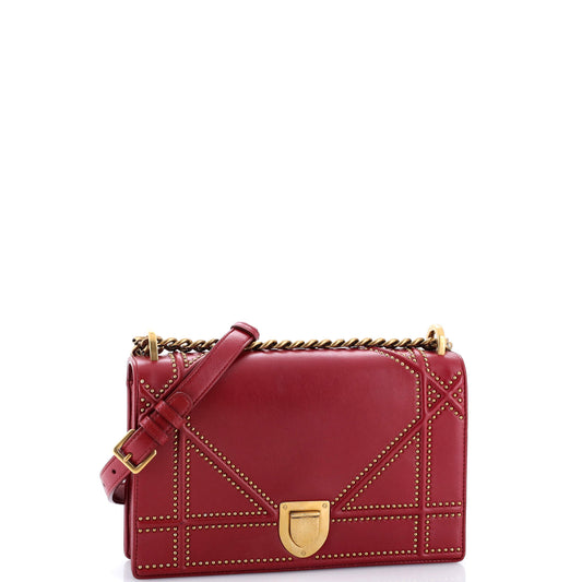 クリスチャン・ディオール ディオラマ フラップバッグ スタッズレザー ミディアム