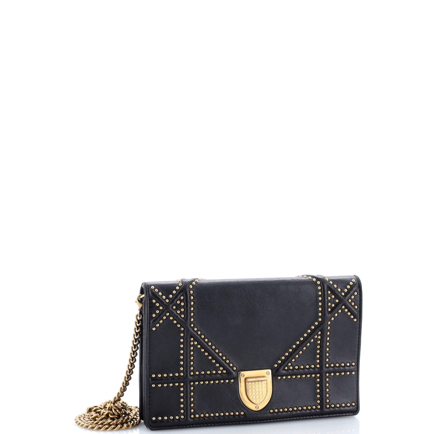 クリスチャン・ディオール ディオラマ チェーンウォレット スタッズレザー