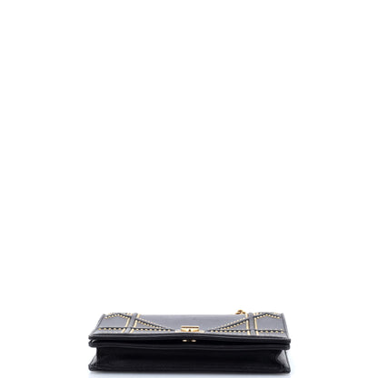 クリスチャン・ディオール ディオラマ チェーンウォレット スタッズレザー