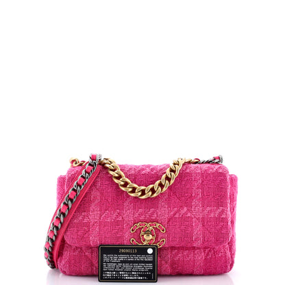 Chanel 19 フラップバッグ キルティングツイード ミディアム