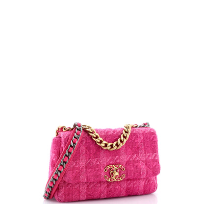 Chanel 19 フラップバッグ キルティングツイード ミディアム