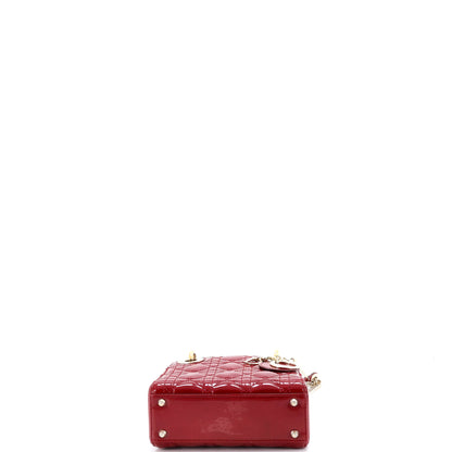 クリスチャン・ディオール レディ・ディオール チェーンバッグ カナージュ キルト パテント ミニ