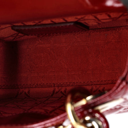 クリスチャン・ディオール レディ・ディオール チェーンバッグ カナージュ キルト パテント ミニ