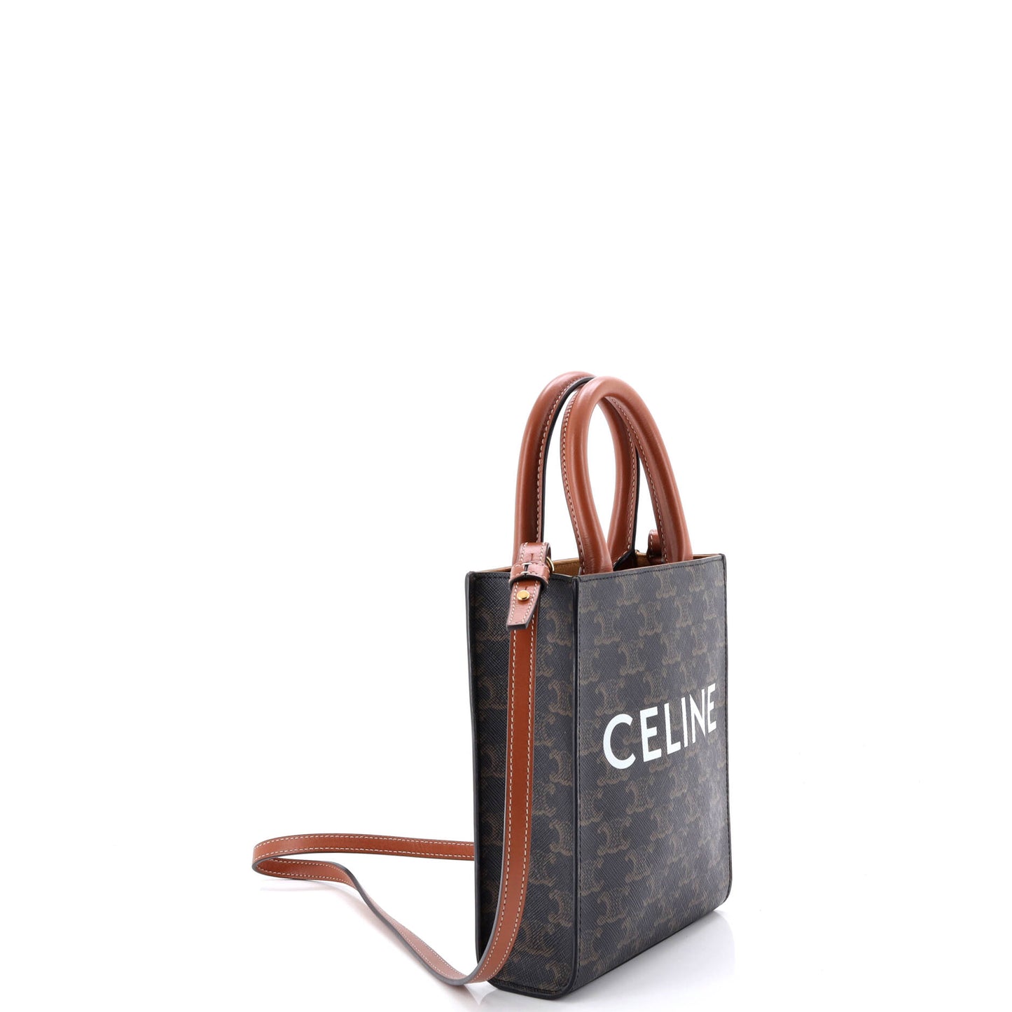 セリーヌ ヴェルティカル カバ トート トリオンフ コーティングキャンバス ミニ