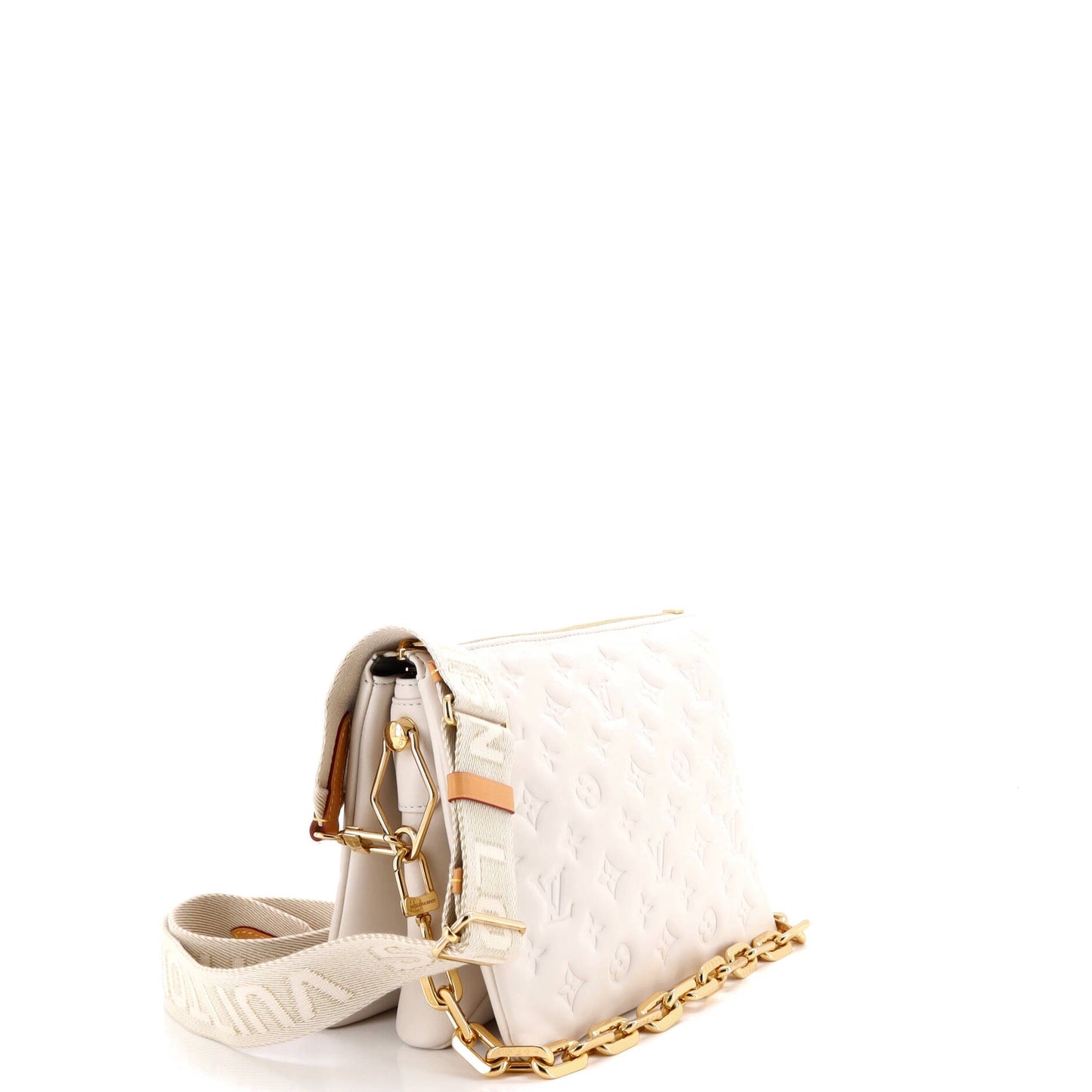 ルイ・ヴィトン クッションバッグ モノグラム エンボス加工 ラムスキン PM