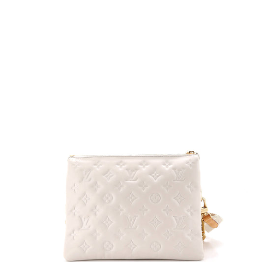 ルイ・ヴィトン クッションバッグ モノグラム エンボス加工 ラムスキン PM