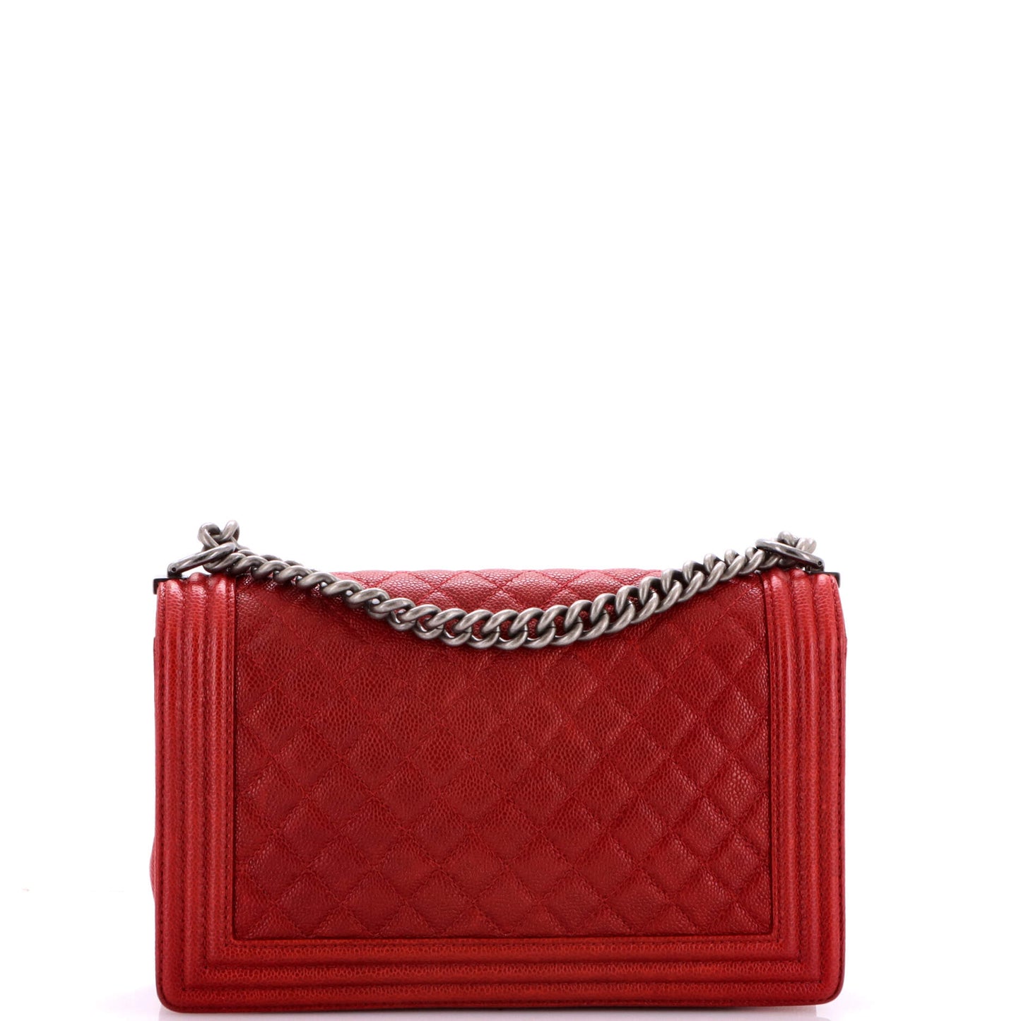 シャネル ボーイ フラップバッグ キルティング キャビア ニューミディアム