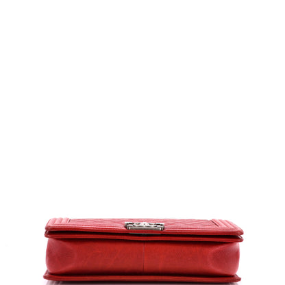 シャネル ボーイ フラップバッグ キルティング キャビア ニューミディアム