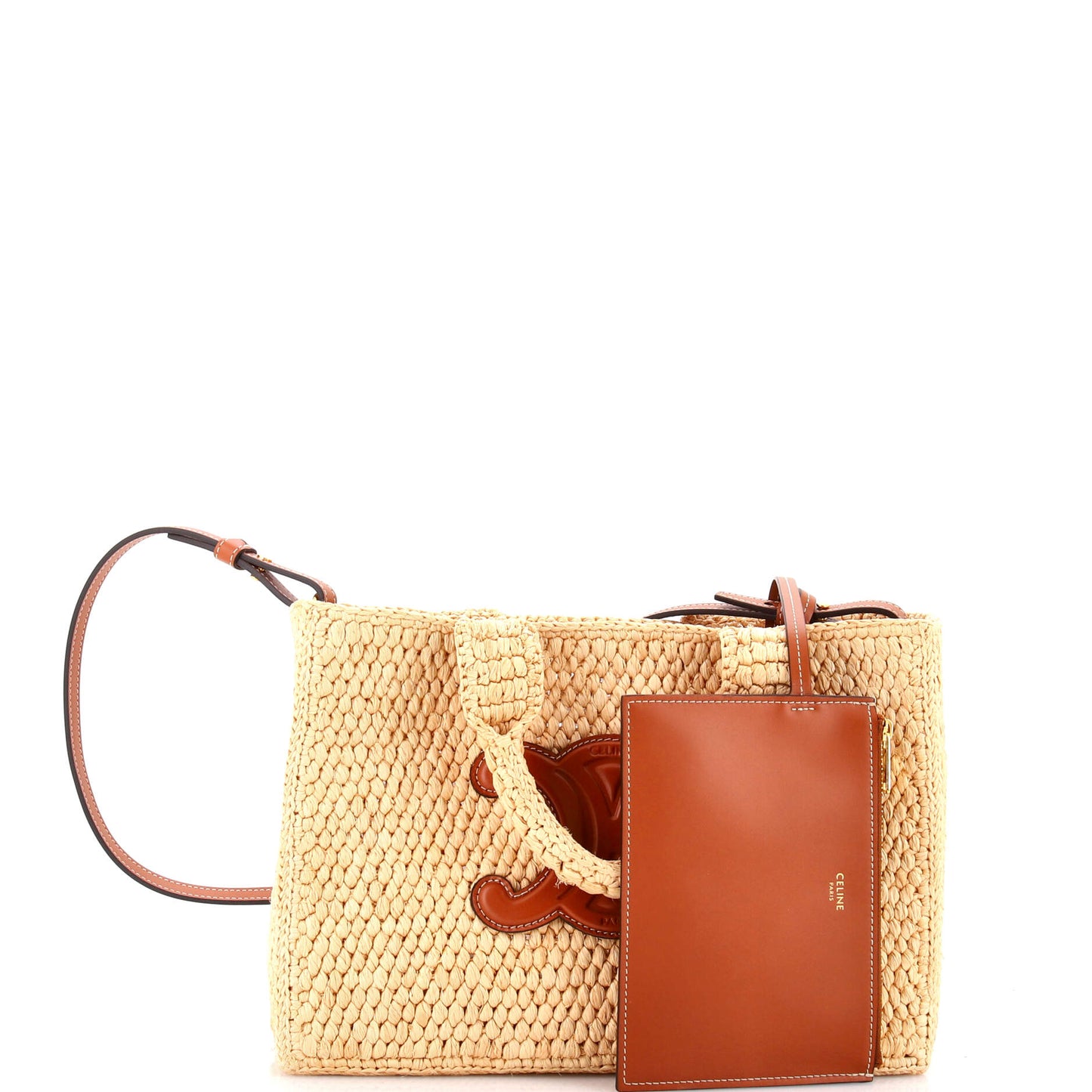 セリーヌ カバス タイス トートバッグ ラフィアスモール