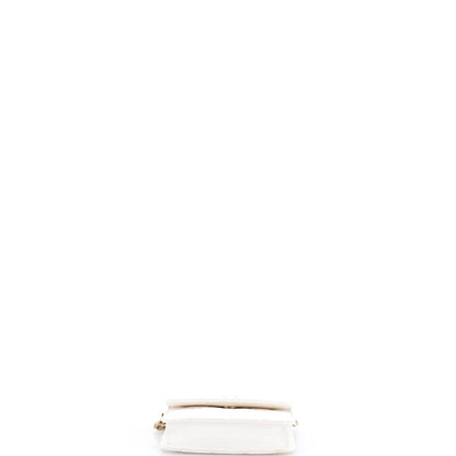 シャネル パール クラッシュ フラップ クラッチ チェーン付き キルティング ラムスキン ミニ