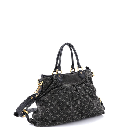 ルイ・フラッグ ネオ・キャビー ハンドバッグ デニム GM