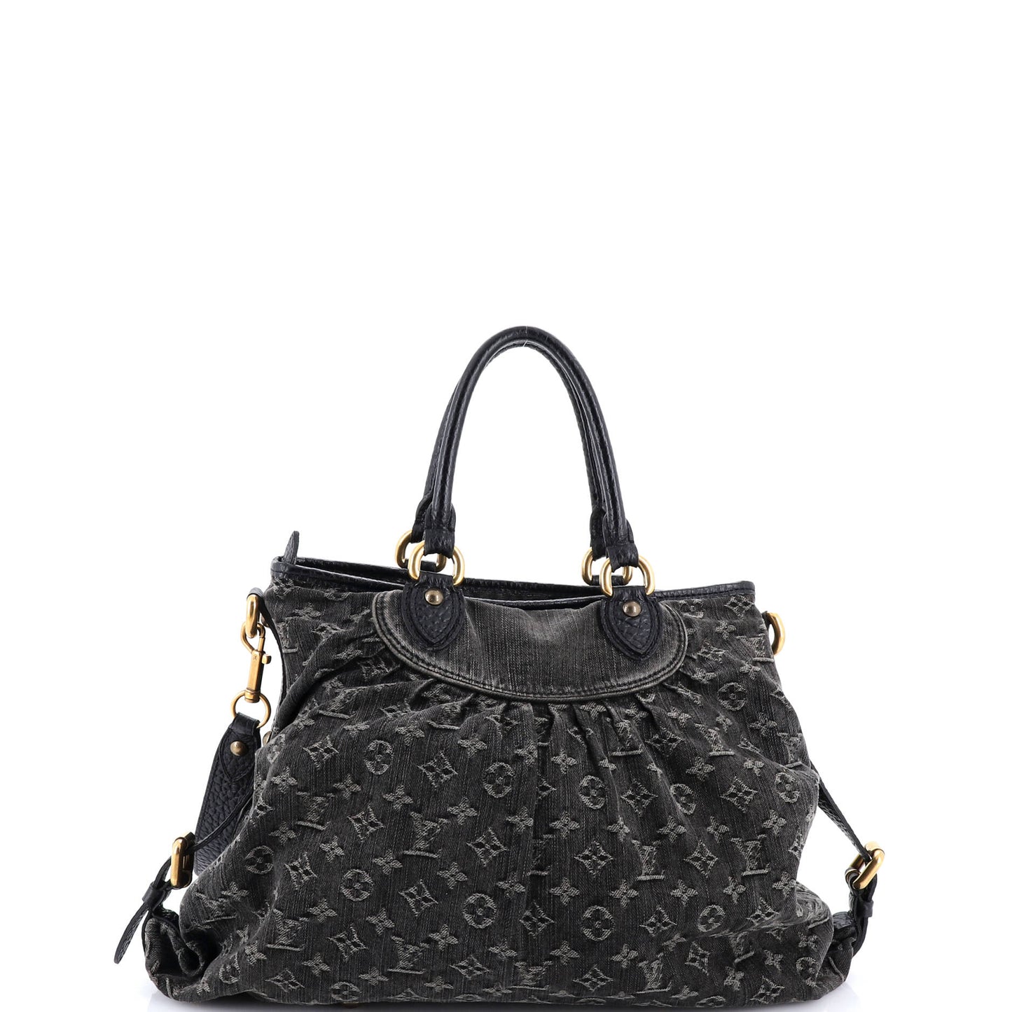 ルイ・フラッグ ネオ・キャビー ハンドバッグ デニム GM