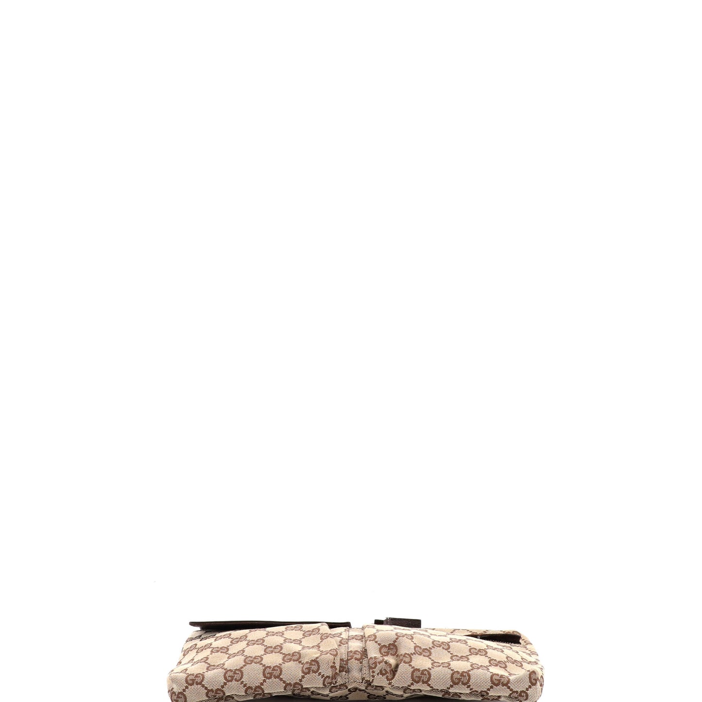 グッチ ヴィンテージ ダブルベルトバッグ GGキャンバス レザー