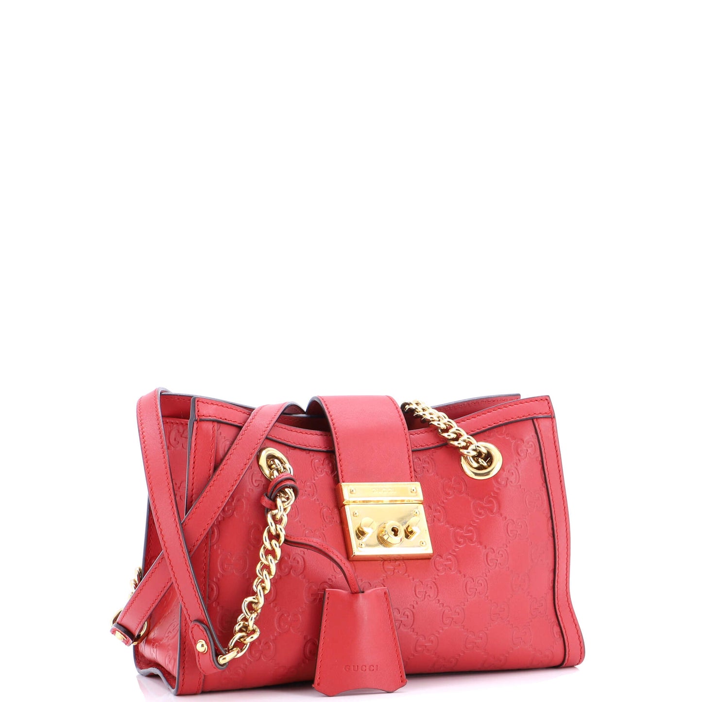 グッチ パドロック チェーン トートバッグ グッチシマ レザー スモール