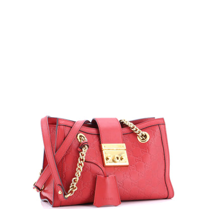 グッチ パドロック チェーン トートバッグ グッチシマ レザー スモール